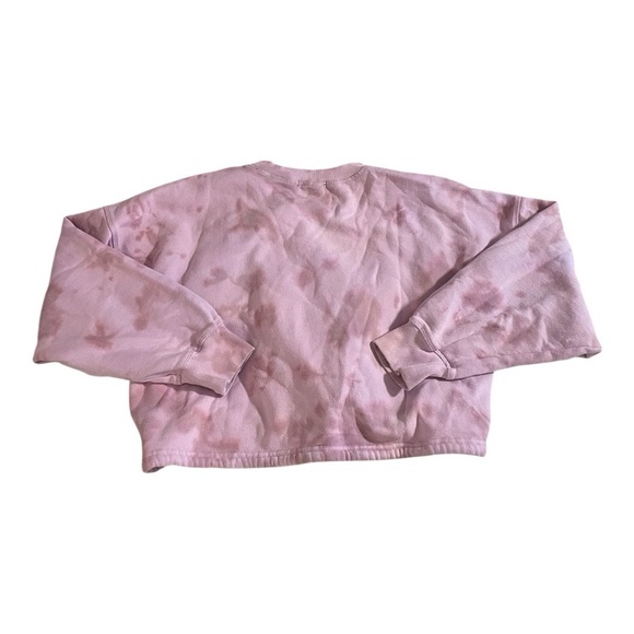 Forever 21 Pink Oversized Cropped Sweatshirt - Picture 4 of 9